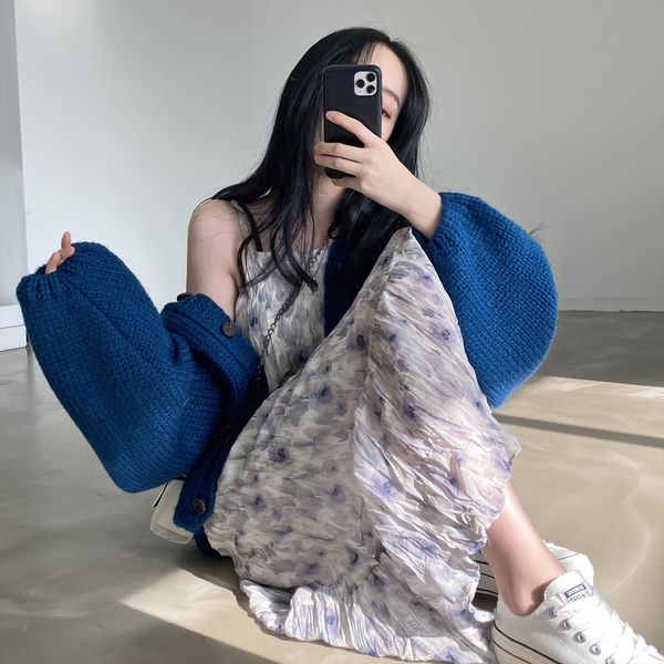 

summer strap korean style women dresses loose printed beach party spring casual vintage plus size vestidos, Black;gray