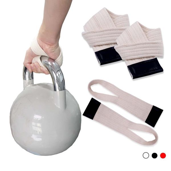 

weightlifting wrist support straps 1 pair for gym deadlifts strength training grip band hand protect fitness gloves accessories, Black;red