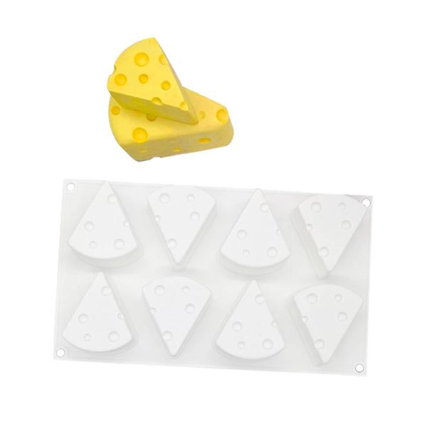 8 Delik Peynir Kalıp Silikon Kek Kalıp Dekorasyon DIY Pişirme Araçları için Fransız Tatlı Mus Kalıpları