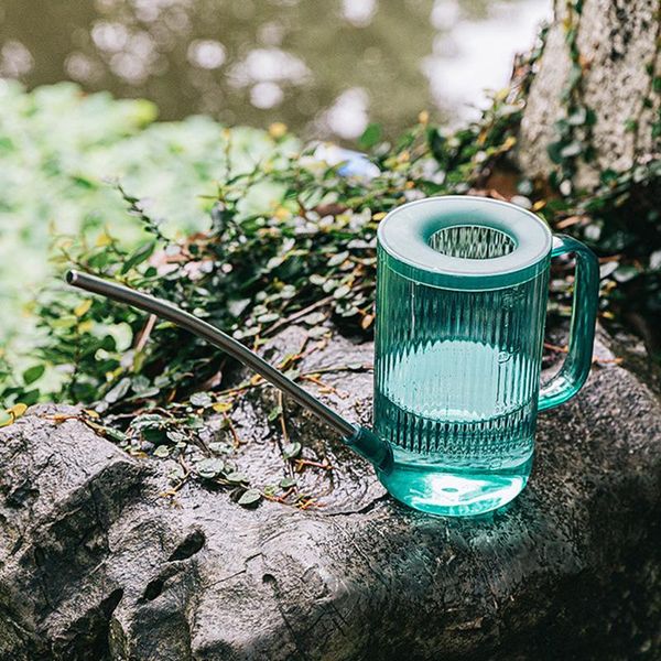 

long-mouth flower watering pot gardening stainless steel can for plants tryc889 equipments