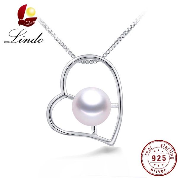 

lockets lindo solid silver heart 5a natural freshwater pearl pendants for women 925 sterling necklace jewelry