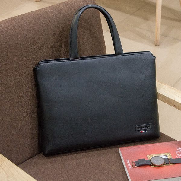 

men's leather handbag simple busins single shoulder msenger briefcase computer