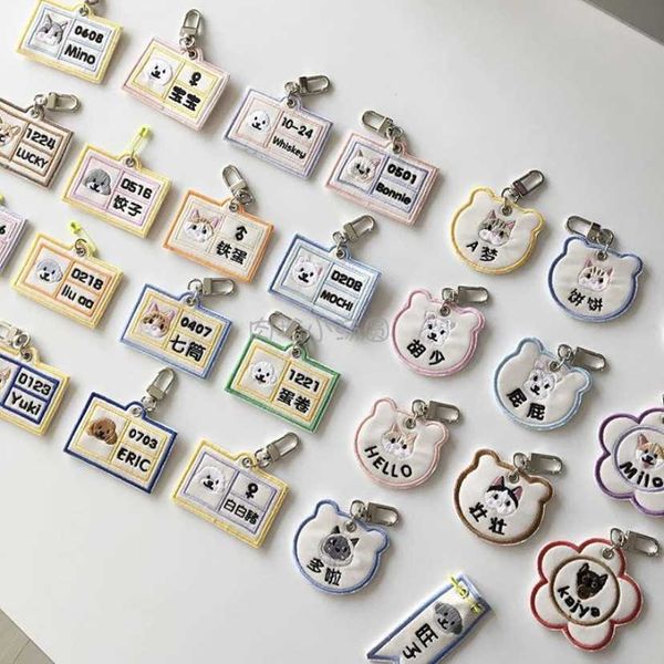

book # korean dog cat embroidered avatar name and phone number