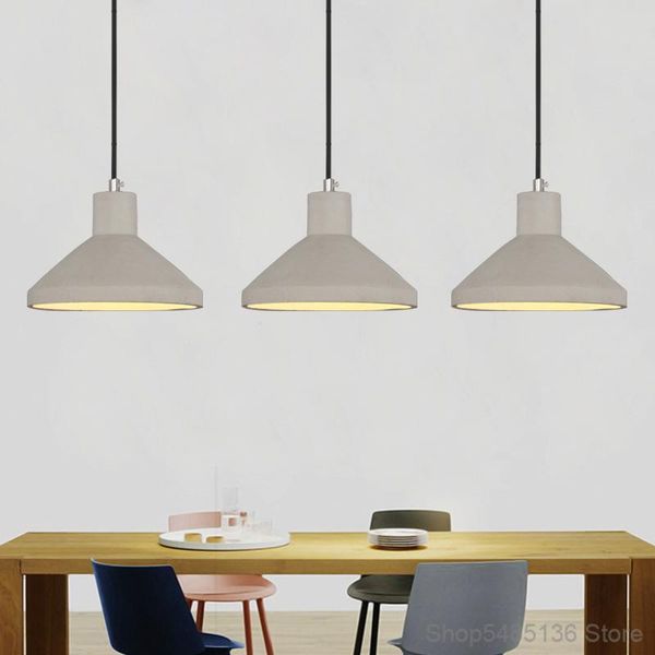 

pendant lamps industrial style cement lights modern led dining bar hanging lamp bedroom living room kitchen home decor light fixtures
