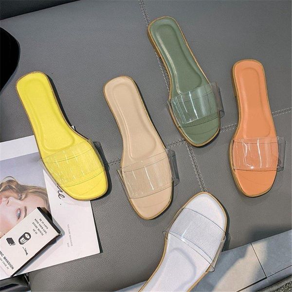 

slippers 2021 summer fashion women's nightclub party sandals ultra-light flat shoes, Black