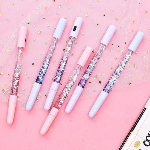 

gel pens creative south korea beautiful girl quicksand pen 0.5mm kids japanese kawaii school supplies stationary