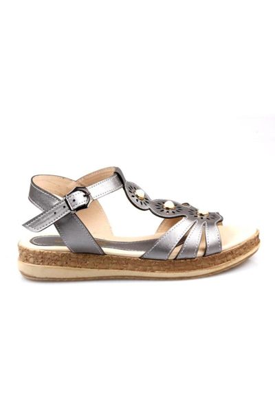

ms. platinum color flat base sandelet sandals, Black