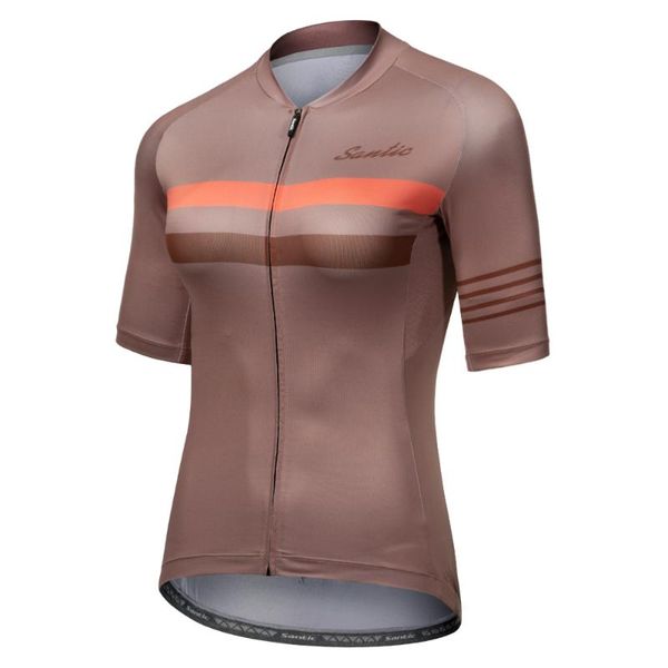 

racing jackets santic women cycling jersey bike jerseys pro fit road mtb bicycle short sleeves summer breathable asian size, Black;red