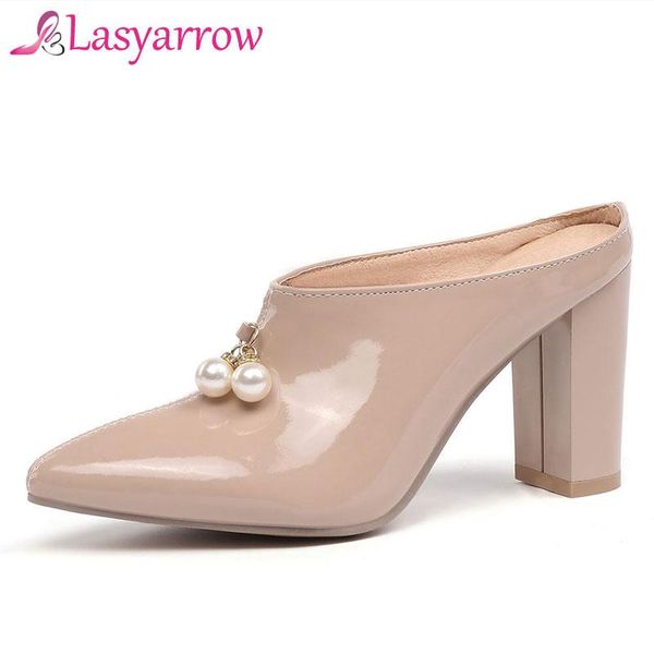 

dress shoes lasyarrow zapatos de mujer 2021 summer sandalia feminina slingback slip on chaussures femme high heels for women j373, Black