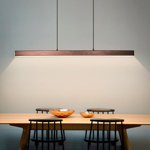 

modern chandeliers led dining room lighting nordic restaurant long hanging lights office fixtures bar illumination study lamps