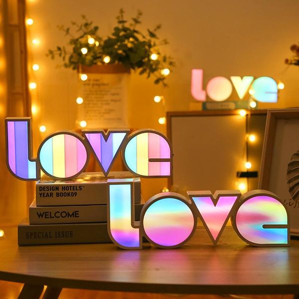 

night lights love letter modeling led warmth room lamp neon light for holiday xmas wedding decoration lighting valentine's gift