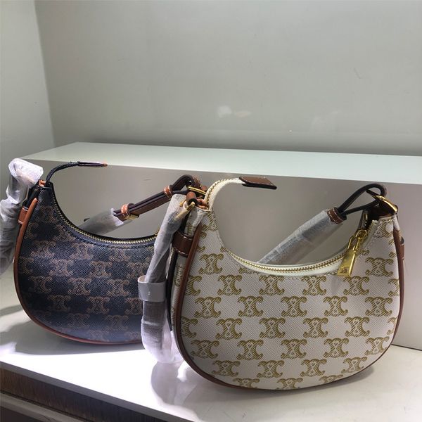 

summer club armpit single shoulder messenger bag half moon white flower bag