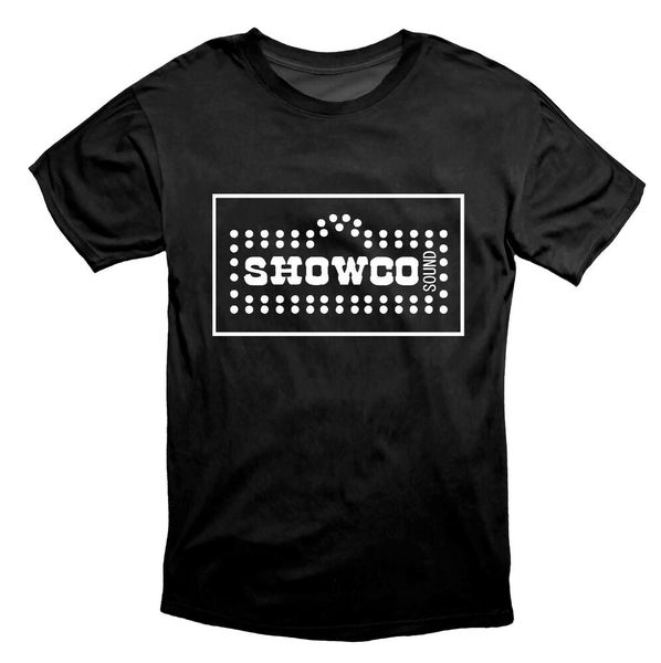 

showco sound retro style music t shirt black, White;black