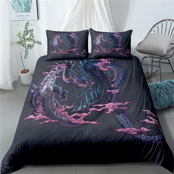 

bedding sets 3d printing cartoon set animal pattern duvet cover 2/3 pcs bed quilt boy and girl pillowcase