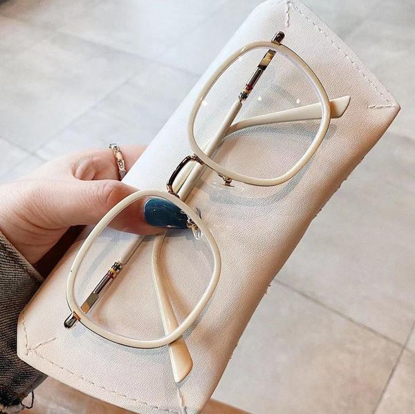 

fashion sunglasses frames luxury oversized square eyeglasses for women 2021 trend eyewear elegant classic black clear vintage brand shade