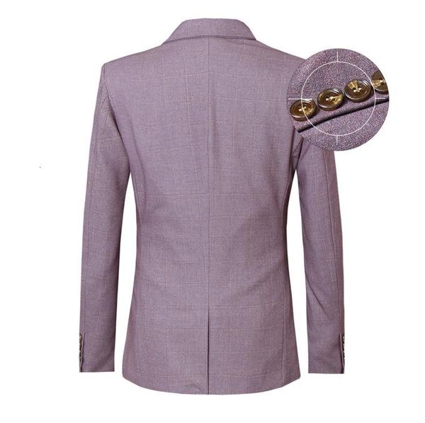 

men's suits & blazers mens plaid blazer jackets formal business casual suit coat male solid one button gentleman host slim fit masculin, White;black