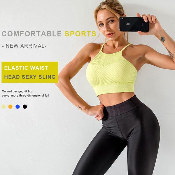 

solid color seamless sports gym fitness women running crop push up female workout padded yoga bra high impact activewear outfit