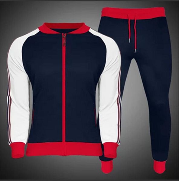 

men's tracksuits sportswear suit hoodie pants casual sports sweater and jogging, Gray
