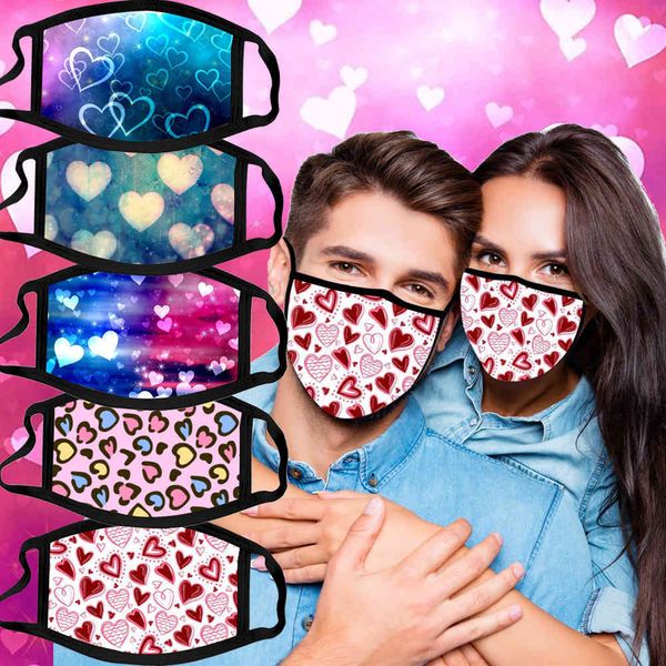 

day valentine's mask cotton loving couple mask cloth dust proof breathable