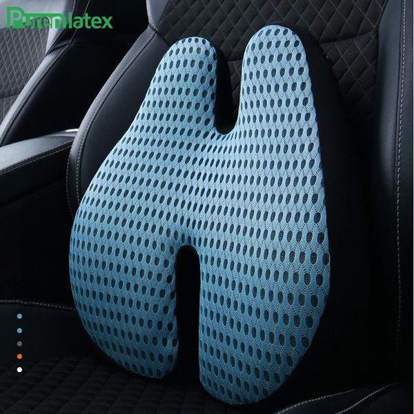 

cushion/decorative pillow purenlatex chair cushion memory foam waist support lumbar back protect spine seat car mat slow rebound pressure