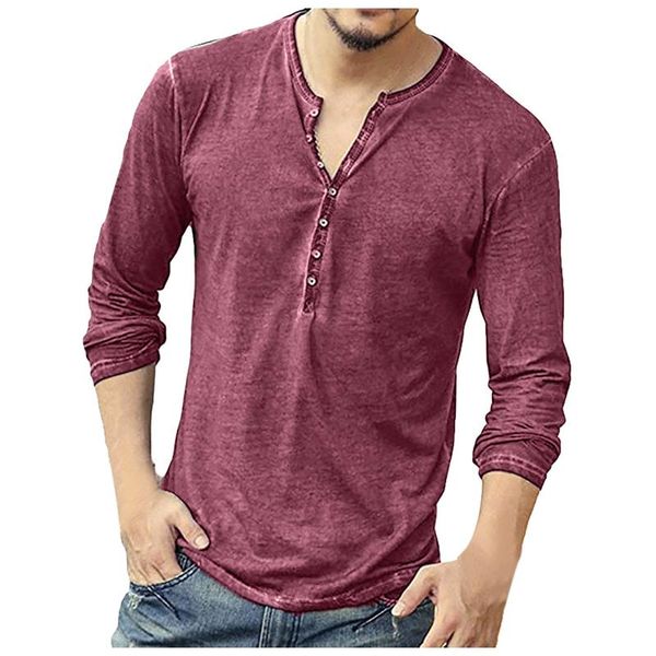 

casual fashion men's slim fit button v neck long sleeve muscle basic tee solid color on shirt #m shirts, White;black