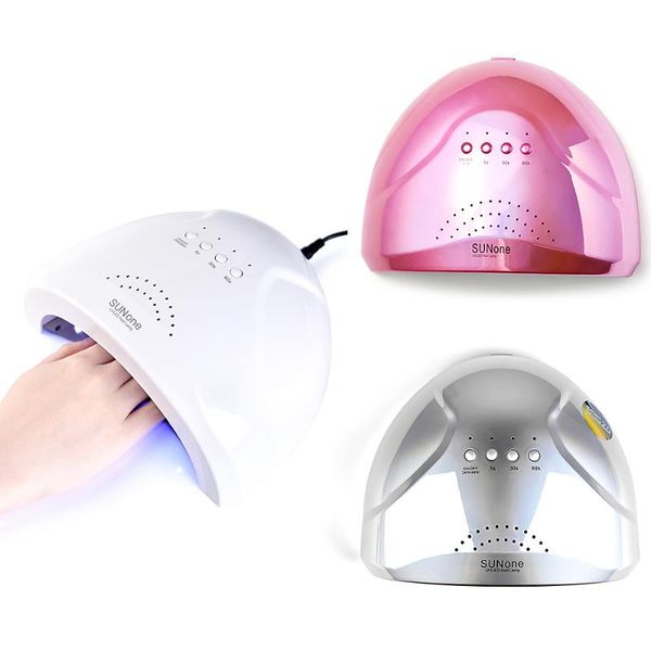 

rolabling 48w uv led lamp nail dryer 30 leds art timer 5/30/60s manicure curing tools pink silver white dryers