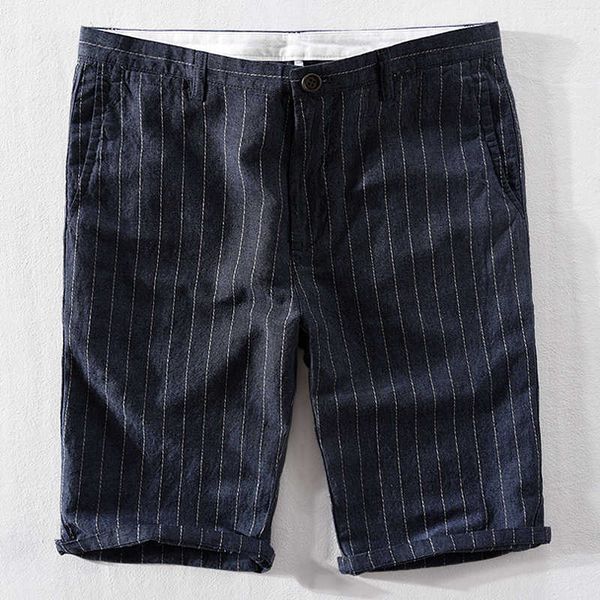 

men's shorts vero mens cales de linho listrado casuais soltos marca tarja 30-40 tamanho curto para os homens da moda confortvel 8vc3, White;black