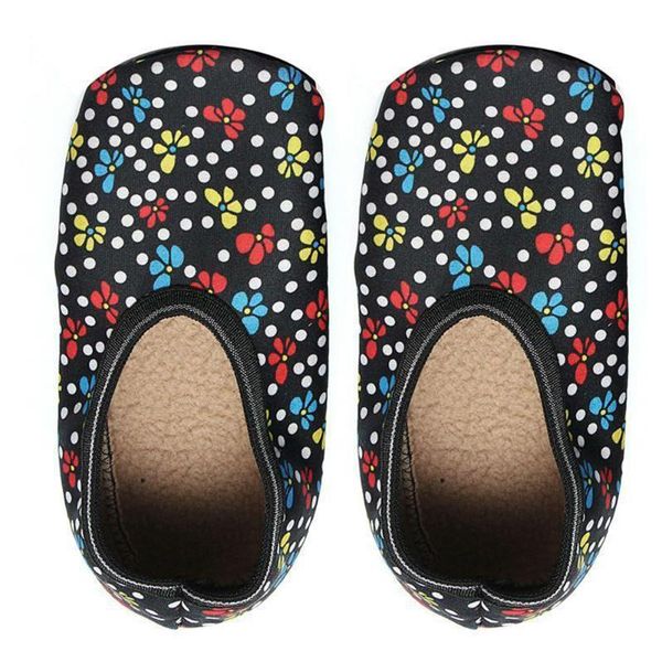 

women non slip fitness yoga home flower printing keep warm indoor sweat absorb dancing pilates boat socks sports, Black