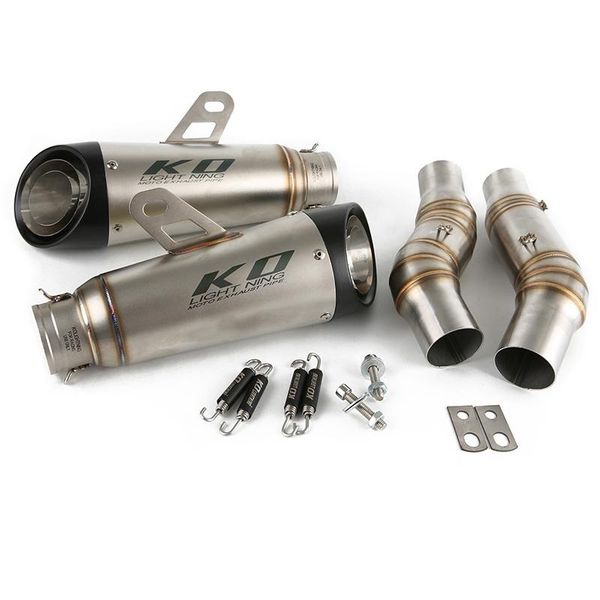 

2010-2021 z1000 exhaust pipe motorcycle left right mid tube slip on 51mm muffler escape no db killer 310mm system