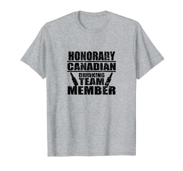 

honorary canadian drinking team member canada day t-shirt, White;black