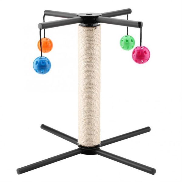 

multifunctional cat scratching post with 4 bell balls stable framework game toy training accessories toys