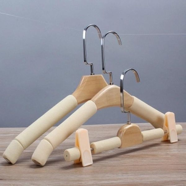 

hangers & racks solid wood sponge household seamless pants clip non-slip hooks bold clothing store
