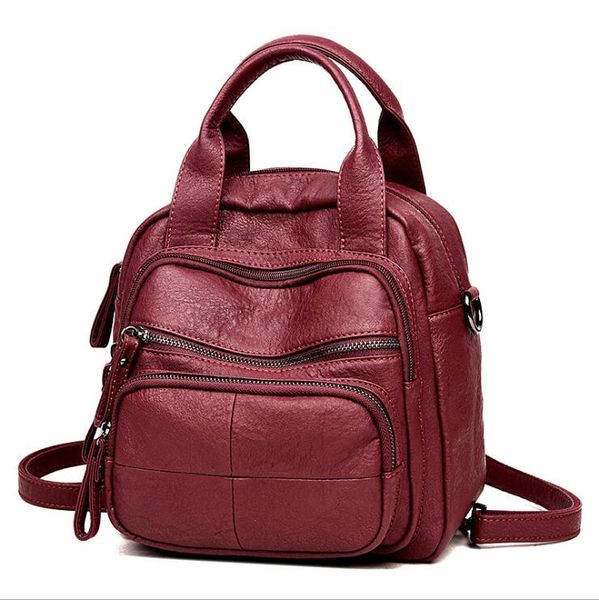 

hbp soft leather multi-purpose women's new bag pu large capacity middle-aged double back single shoulder messenger