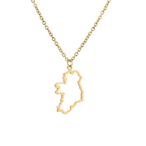

chains dzot trendy fashion africa country map gold silver necklace openwork clavicle chain gifts for engagement party accessories