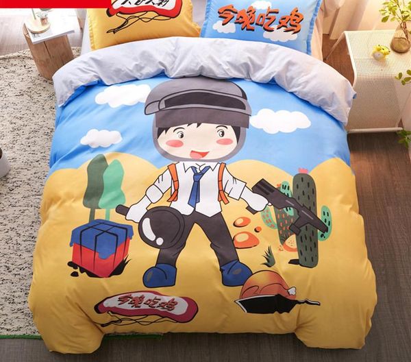 

bedding sets quilt cover home textile products duvetcover&2pcs piilowcase&1 sheet cartoon beathable comfortable polyester couples set