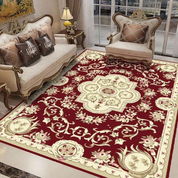 

carpets luxury noble carved jacquard thicken carpet big bedside blanket high adsorption anti-slip rugs parlor bedroom el floor mat