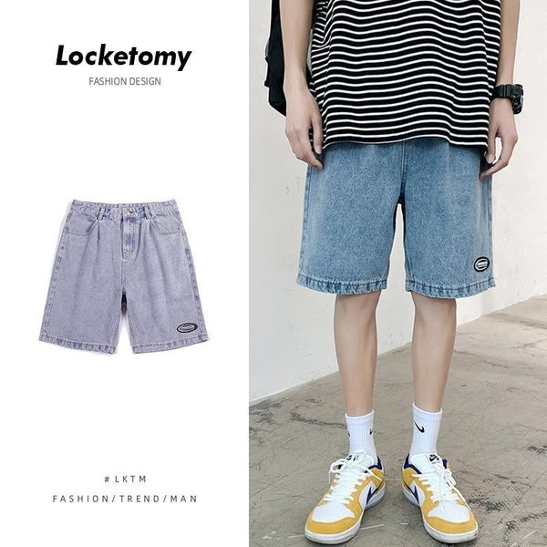 

men's shorts casual printed mens summer loose short pants clothing elastic waist label fashion homme -40, White;black