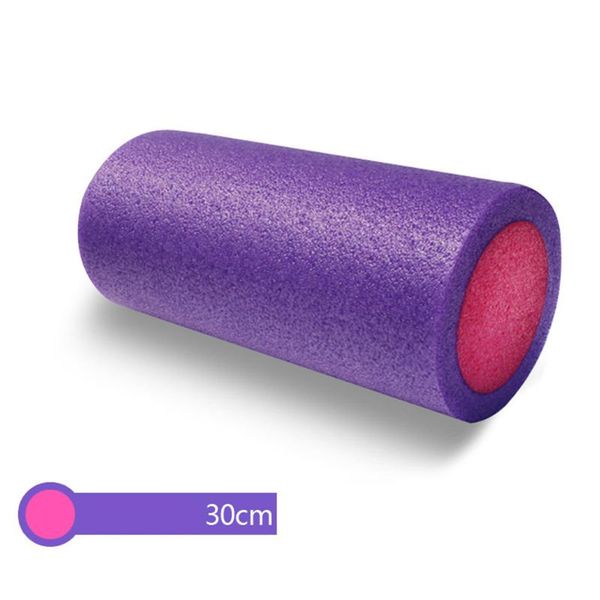 

1pcs yoga roller epe solid column fitness massage supplies for woman (purple 30x15cm) mats