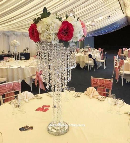 

party decoration 10pcs)european style acrylic crystal flower arrangement stands,wedding big vase