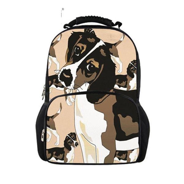 

backpack customized men beagle printed school backpacks for boys student 18 inch rucksacks male travel bags mochilas mujer 2021
