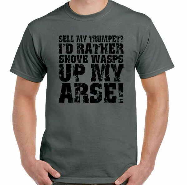 

trumpet man funny shirt sell my brass instrument band player unisex, White;black