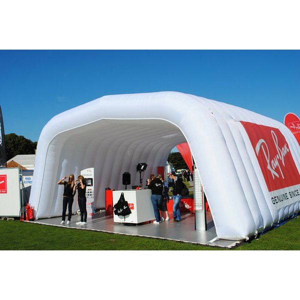 

6x4x3m inflatable advertising tent event stage cover inflatables channel aisle with air blower for exhibition trade show business rent