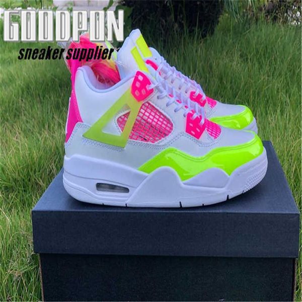 

womens 4 lemon venom basketball shoes jumpman 4s iv designer sports sneakers size eu36-40 ship with boxa30