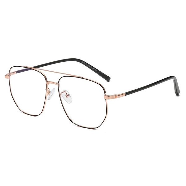 

sunglasses 2021 classic retro double beam men glasses frames metal alloy pilot frame for myopia reading prescription eyeglasses women, White;black