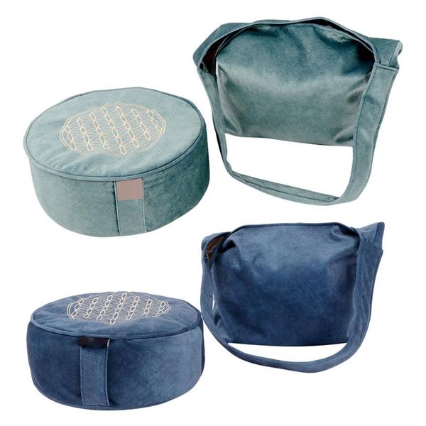 

yoga mats meditation buckwheat bolster pillow cushion zippered cotton cover machine washable