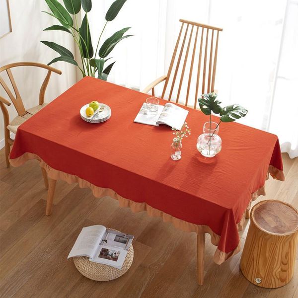 

table cloth 1pc modern simple ruffle tablecloth solid color cover cotton tv cabinet home decor for wedding dinner