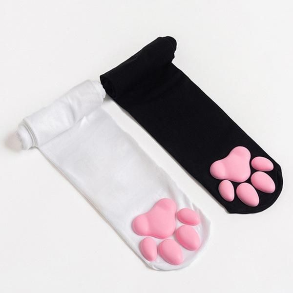 

other event & party supplies women socks cosplay kawaii 3d cat claw toe beanies stockings naughty pawpads thigh high streetwear role play co