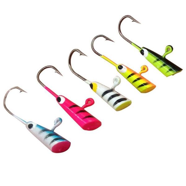 

fishing hooks 5pcs/pack 1.8g 29mm jig head hook hard bait metal + lead lures ice wobbler
