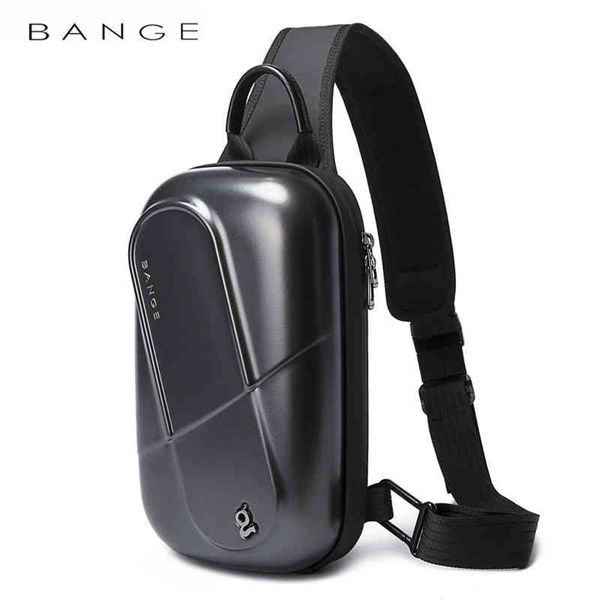 BANGE DIGNO ÚnICO PC impermeável homens saco crossbody sling sling bolsa de ombro com shell duro saco de cht para case masculino