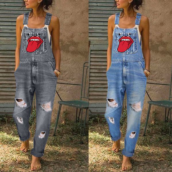 

ladies slings jeans personality brim women washed lady breeches embroidered plain thin overalls, Blue
